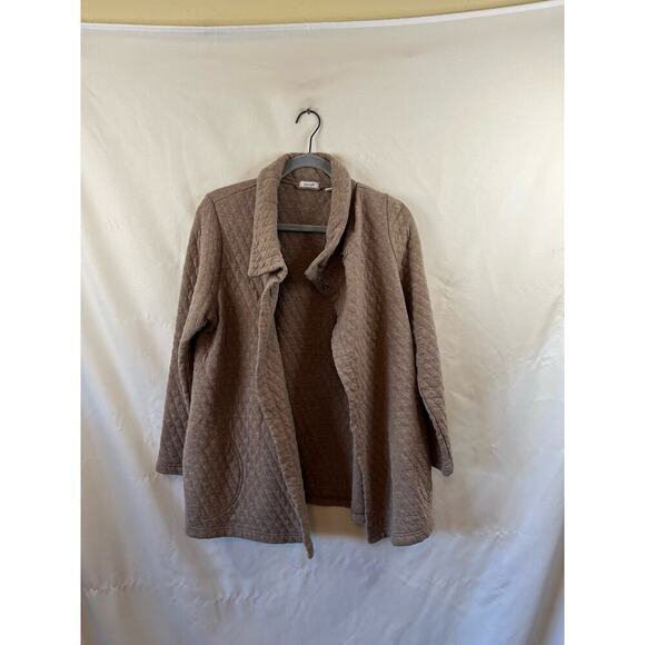 Pure Jill Brown Open Front Jacket w/Pockets Size Small - Picture 2 of 6